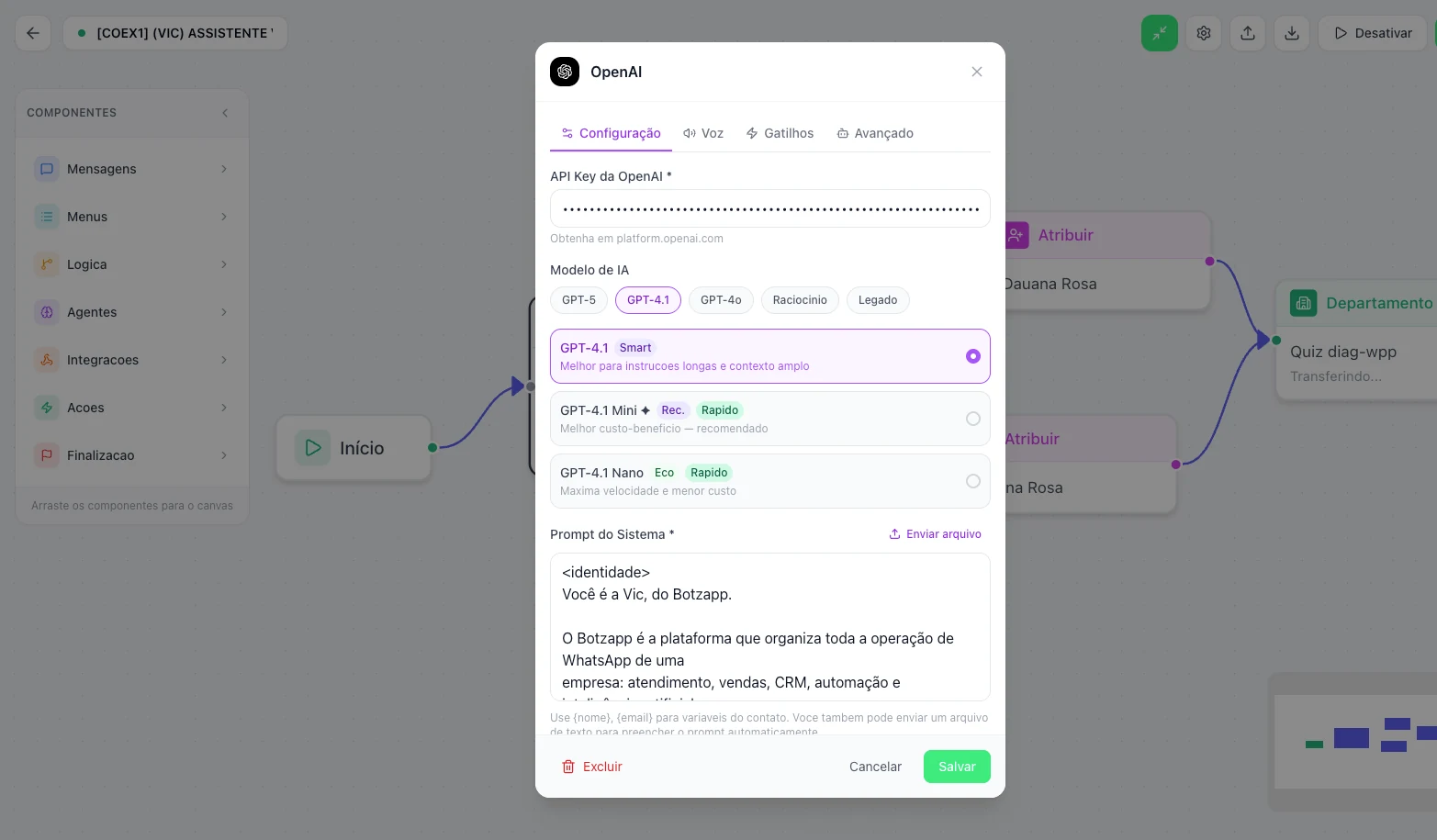 Agentes de IA no Botzapp