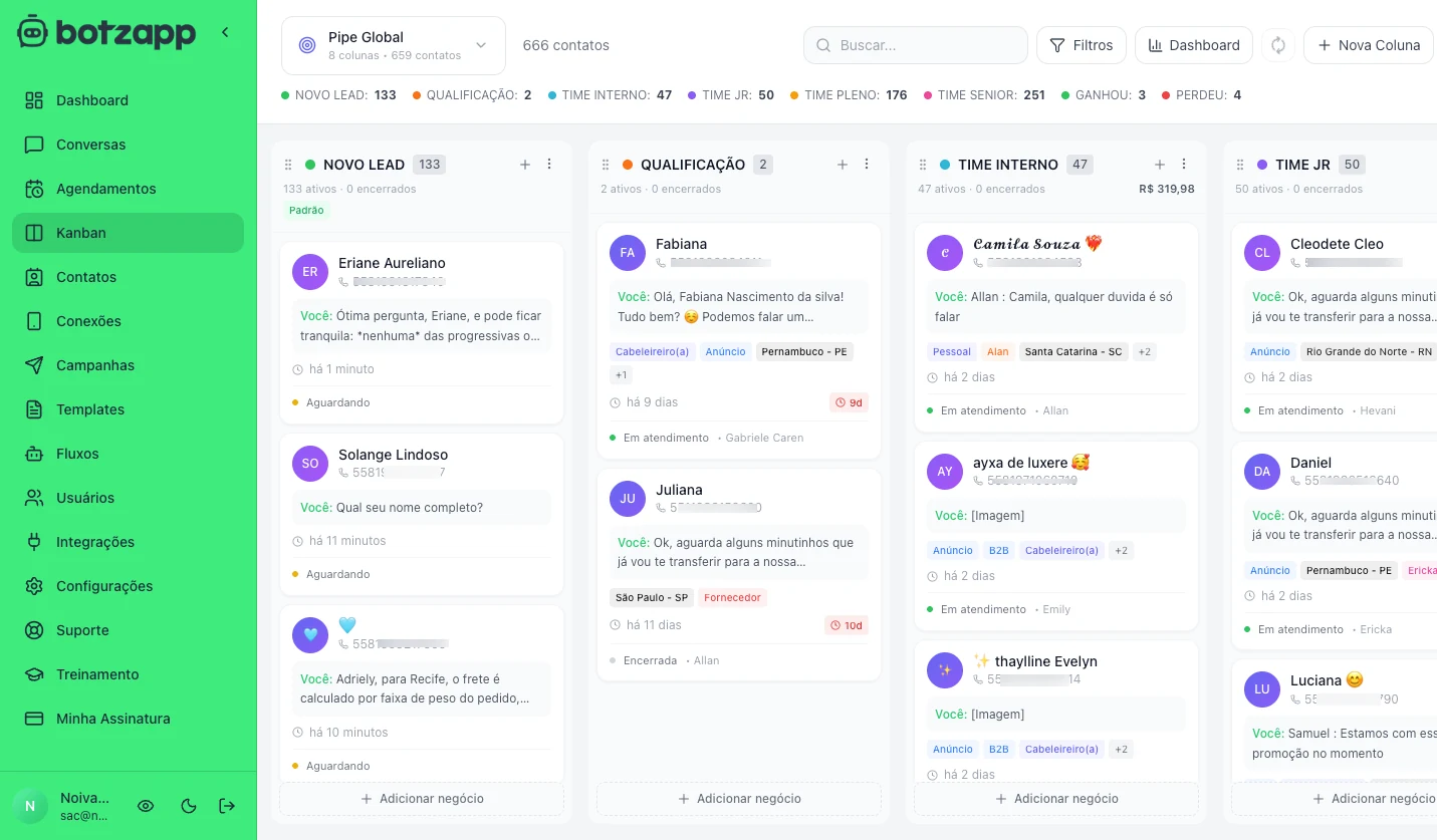 CRM no Botzapp